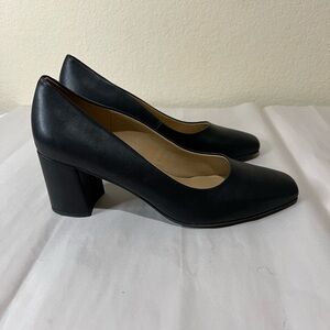 Naturalizer Black Block Heel Pumps